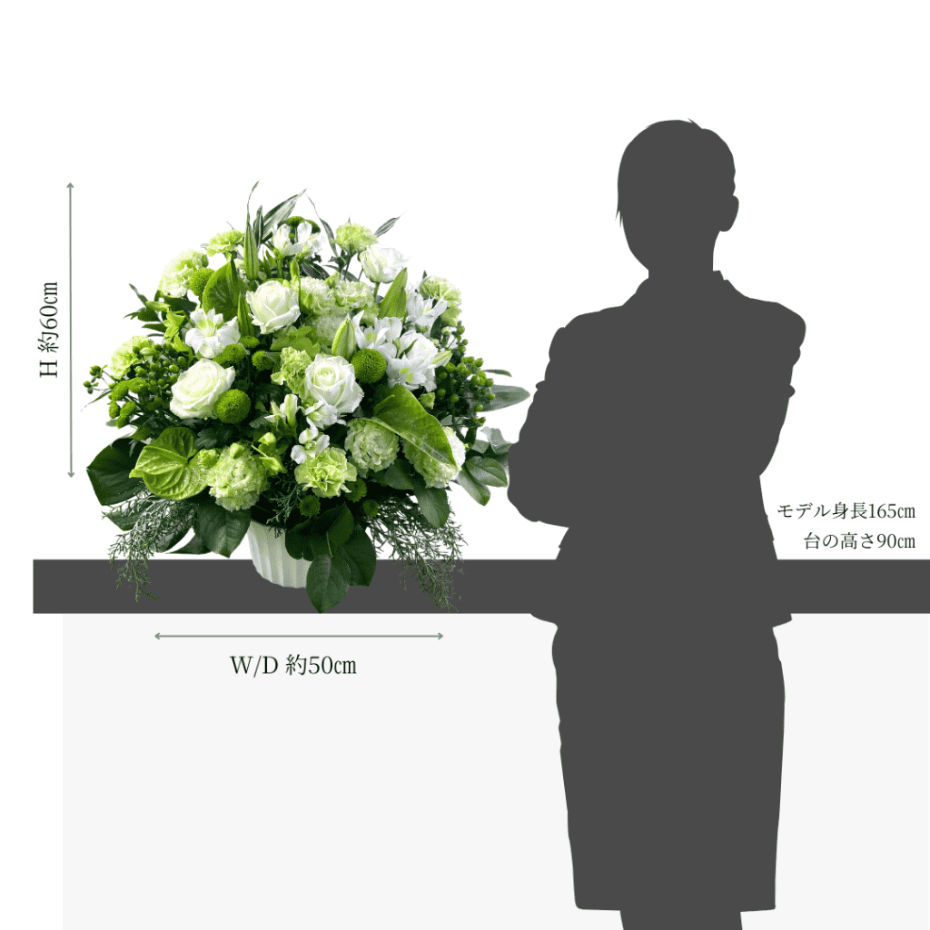 フラワーギフト アレンジメント お花のサイズ 3L
