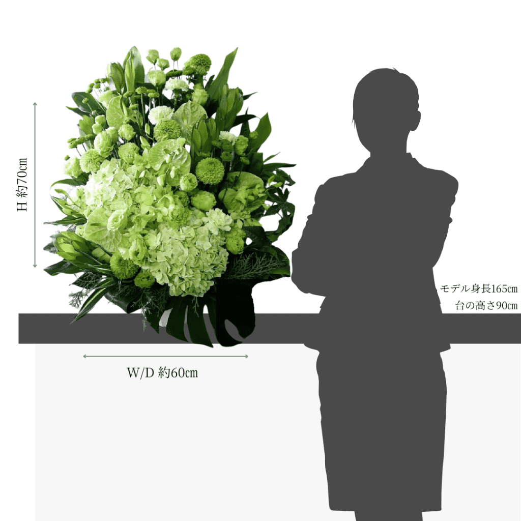 フラワーギフト アレンジメント お花のサイズ 5L