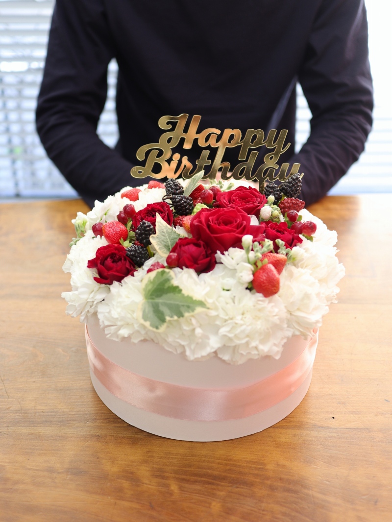おススメです 記念日 誕生日に お花のケーキ Anniversary アニバーサリー おすすめ商品 花以想 はないも お花プレゼント 通販
