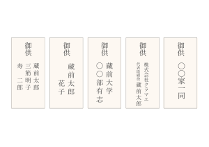 お供え花の名札マナー｜御供・供の違いと表記の基本について