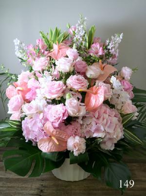 記念日におすすめ 可愛い淡ピンク系 さくら アレンジメント2l 淡いピンク さくら 花以想 はないも お花プレゼント 通販