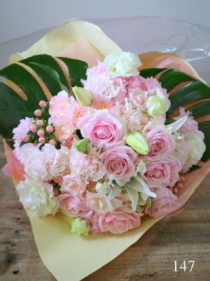 誕生日 記念日におすすめ 可愛い淡ピンク系 さくら 花束l 淡いピンク さくら Hanaimo 花以想 お花プレゼント 通販