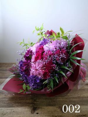 ご両親 目上の方におすすめ 華やかな紫系 ヴィオラ 花束2l 濃い紫 ヴィオラ Hanaimo 花以想 お花プレゼント 通販