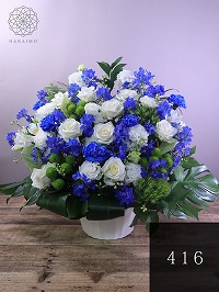 【青い花が好評です！胡蝶蘭より目立ちます◎花画像サービス付】移転祝いの花「インディゴ」2Lサイズ